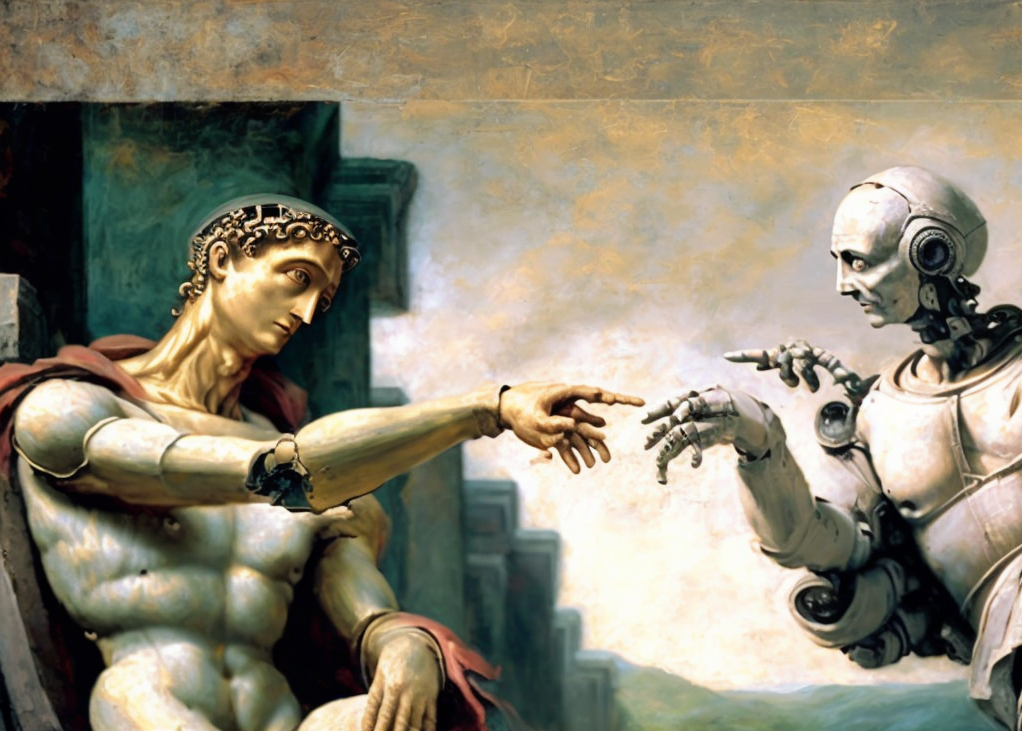 Adam hombre y su creación IA